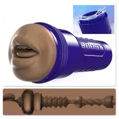 Fleshlight Boost Blow - masturbador boca realista - marrón