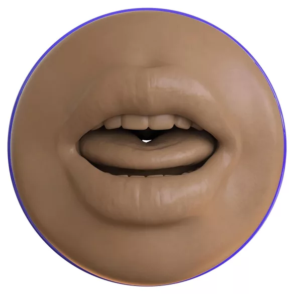 Fleshlight Boost Blow - masturbador boca realista - marrón