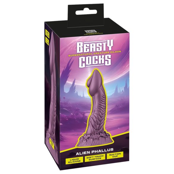 Beasty Cocks - dildo alienígena - silicona - color lila