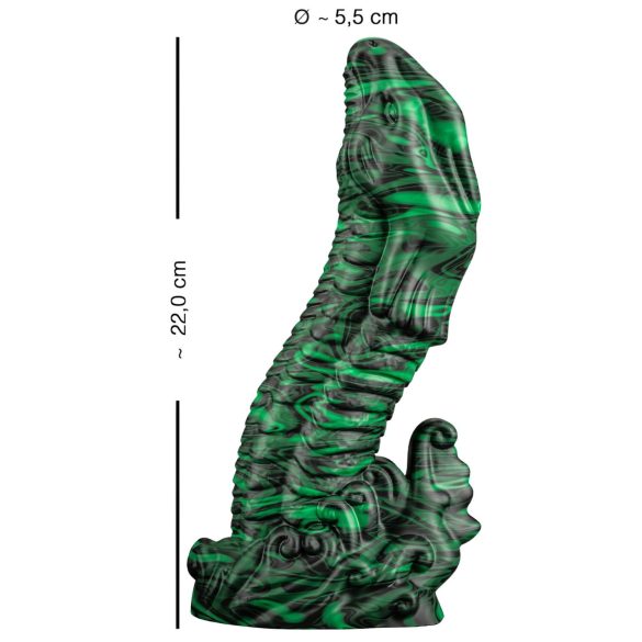 Beasty Cocks - dildo realista pene de lagarto - silicona verde negro