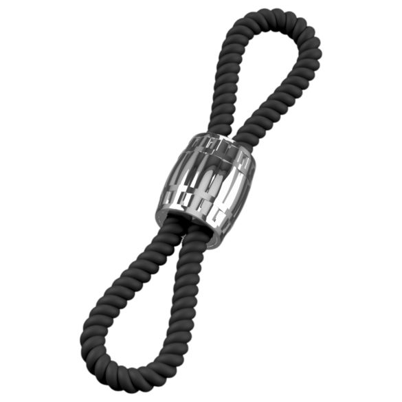 Cuerda Ajustable Rebel: Anillo Pene y Testículos Negro