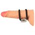 Cuerda Ajustable Rebel: Anillo Pene y Testículos Negro