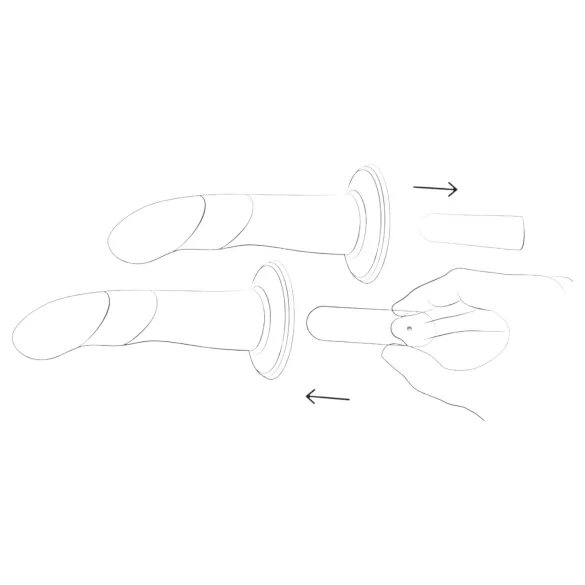 ROMP Piccolo - dildo flexible de silicona - azul lila