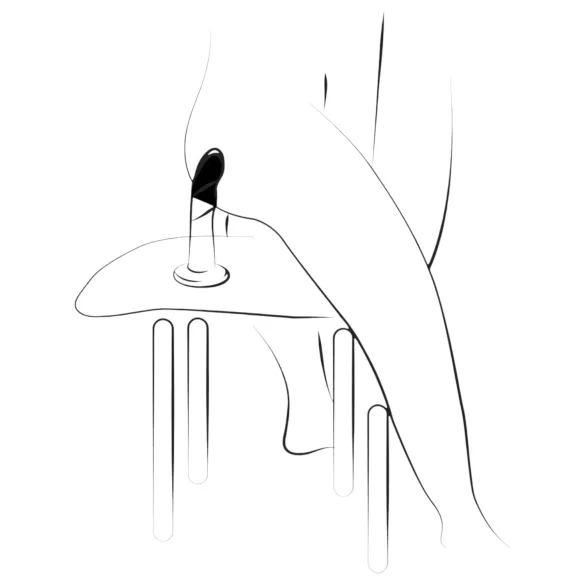 ROMP Piccolo - dildo flexible de silicona - azul lila