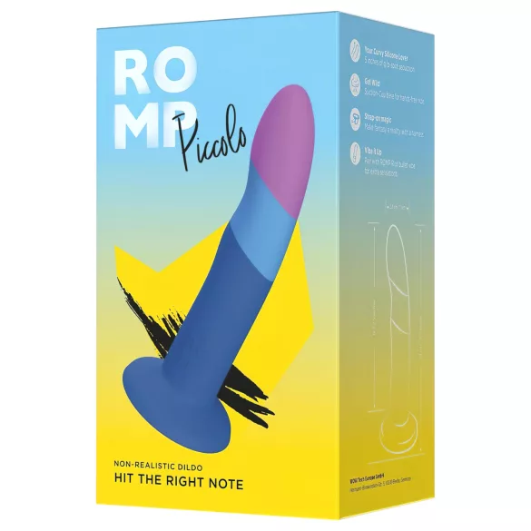 ROMP Piccolo - dildo flexible de silicona - azul lila