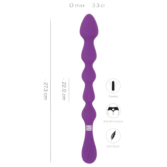 You2Toys - Dildo anal flexible con bolas - silicona violeta