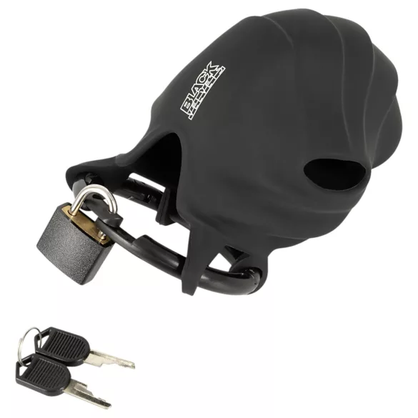 Black Velvets - jaula para pene y testículos - silicona negra