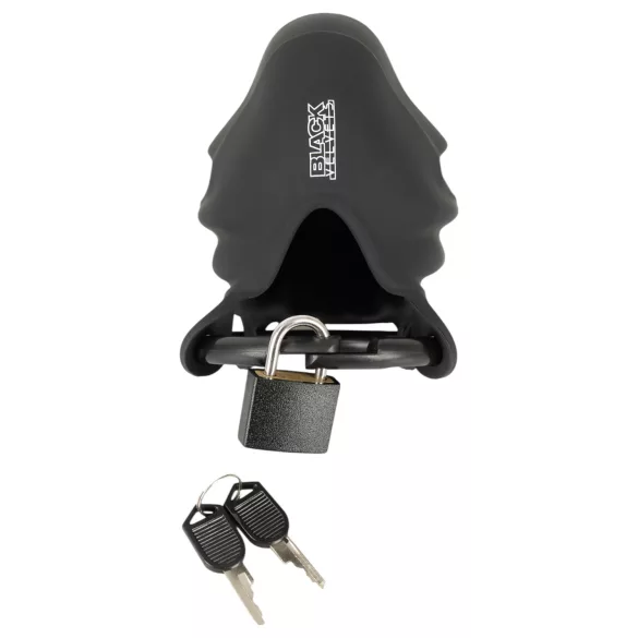 Black Velvets - jaula para pene y testículos - silicona negra