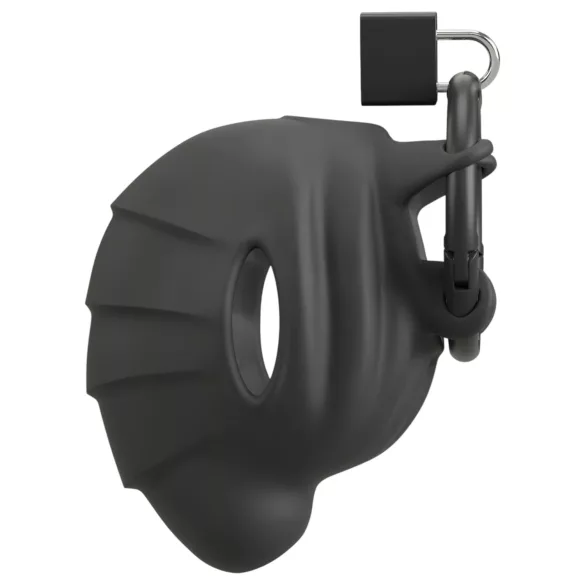 Black Velvets - jaula para pene y testículos - silicona negra