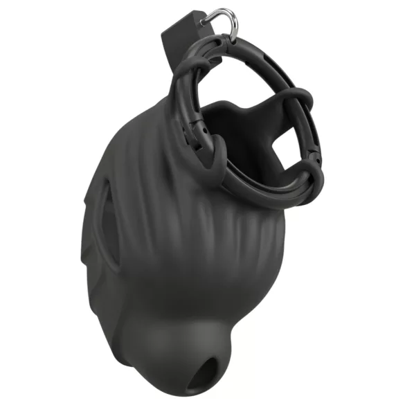 Black Velvets - jaula para pene y testículos - silicona negra