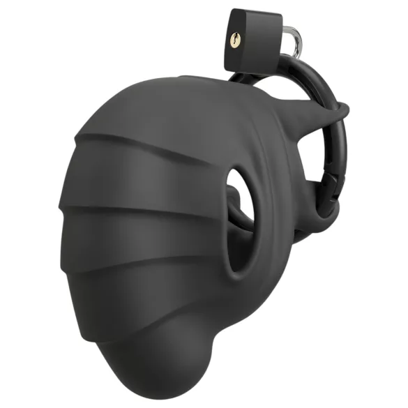 Black Velvets - jaula para pene y testículos - silicona negra