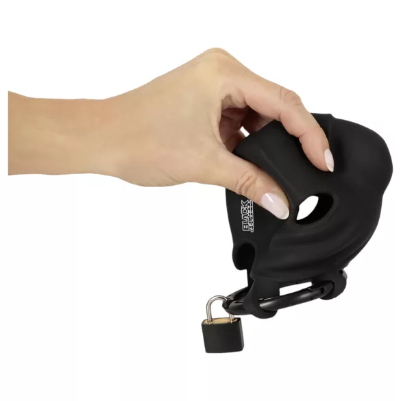 Black Velvets - jaula para pene y testículos - silicona negra