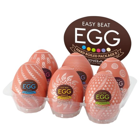 TENGA - Set de masturbadores huevo fuerte - 6 piezas