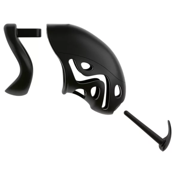 You2Toys - jaula para pene con plug - silicona negra