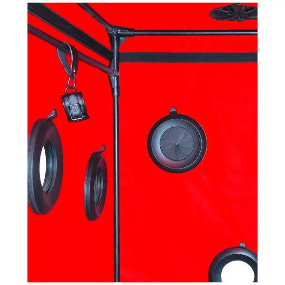 Secretdome - BDSM cabina de sexo con aperturas (negro)