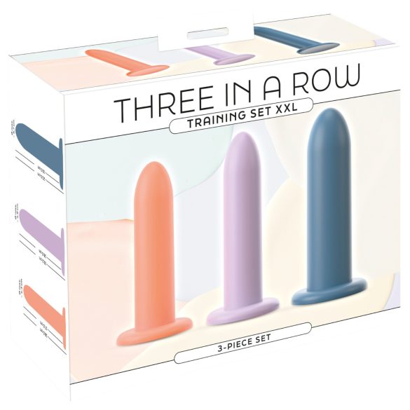 Three in a Row - set de dildos para entrenamiento - 3 piezas - multicolor
