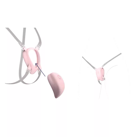 Arnés de lujo para vibrador de clítoris (blanco)