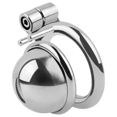   Colección Fetish - mini jaula para pene con 3 anillos intercambiables para testículos (plata)