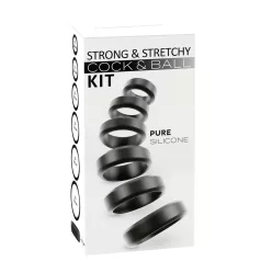   You2Toys - juego de anillos para pene y testículos (negro) - 6 uds.