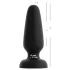 Black Velvets - plug anal de silicona con ventosa (negro) - Talla L