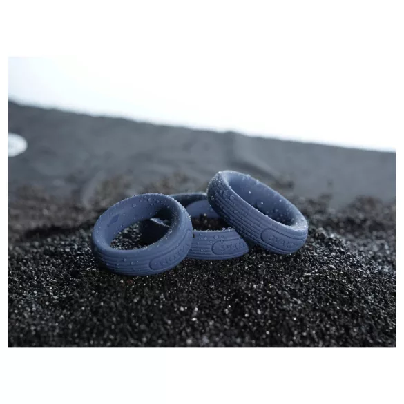 Svakom Triooo - juego de anillos para pene de silicona suave (azul) - 3 uds.