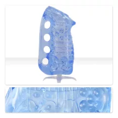   Fleshlight Fleshskins Grip Blue Ice - masturbador abierto por ambos extremos (azul)