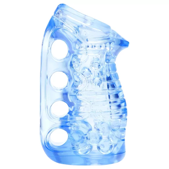 Fleshlight Fleshskins Grip Blue Ice - masturbador abierto por ambos extremos (azul)