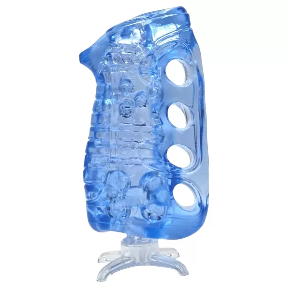 Fleshlight Fleshskins Grip Blue Ice - masturbador abierto por ambos extremos (azul)