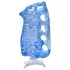 Fleshlight Fleshskins Grip Blue Ice - masturbador abierto por ambos extremos (azul)