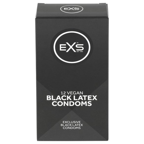 EXS Black - preservativo de látex negro - 12 unidades