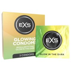 EXS Glow - preservativo luminoso - látex - 3 unidades