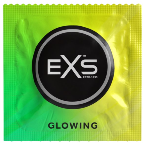 EXS Glow - preservativo luminoso - látex - 3 unidades