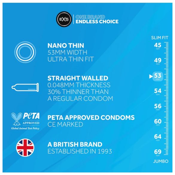 EXS - preservativo ultra fino - 12 unidades