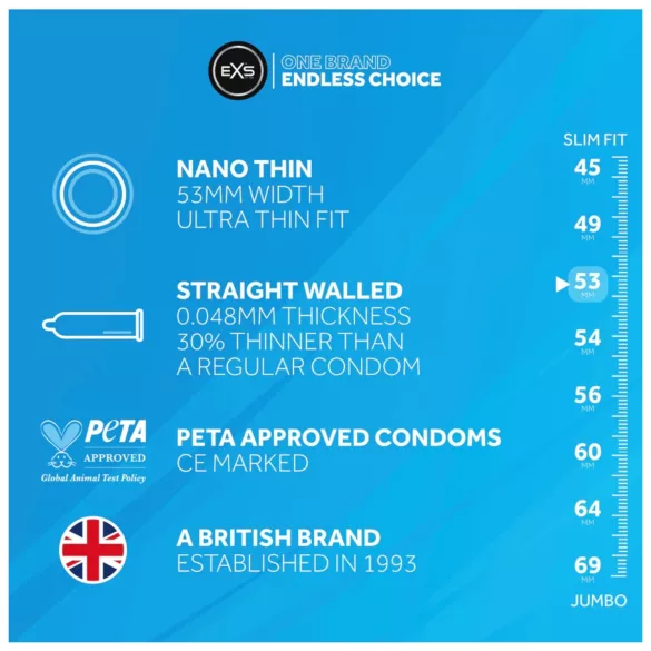 EXS - preservativo ultrafino - látex - 3 unidades