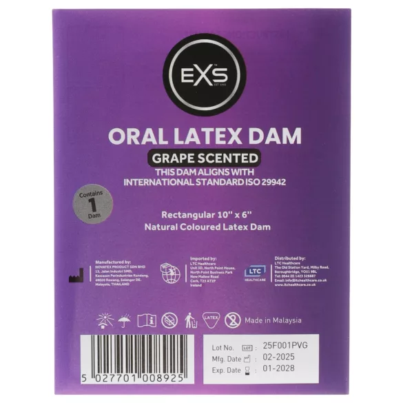 EXS - preservativo bucal - sabor uva