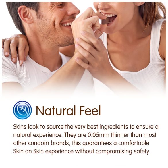 Skins - preservativos sabor chocolate - 8 unidades