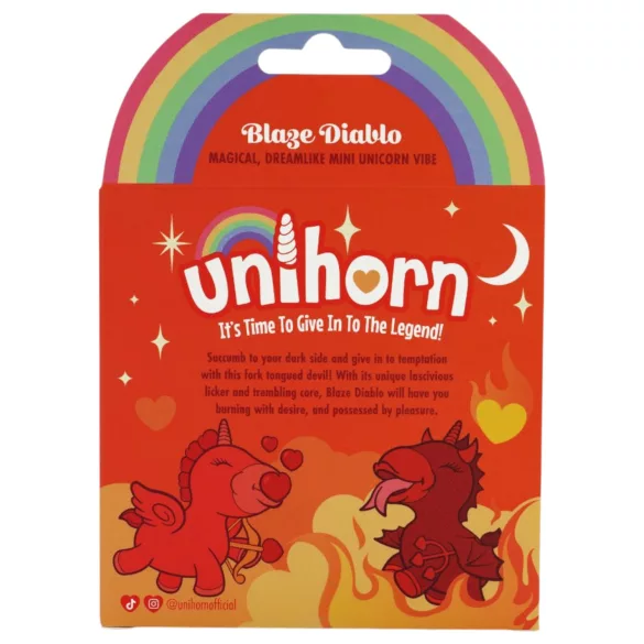 Unihorn Blaze Diablo - Succionador de clítoris recargable - silicona roja