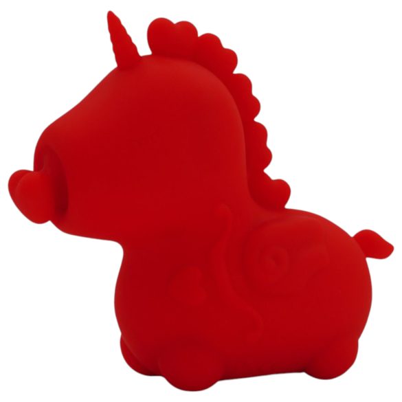 Unihorn Cupid's Beau - Estimulador de clítoris en forma de unicornio rojo