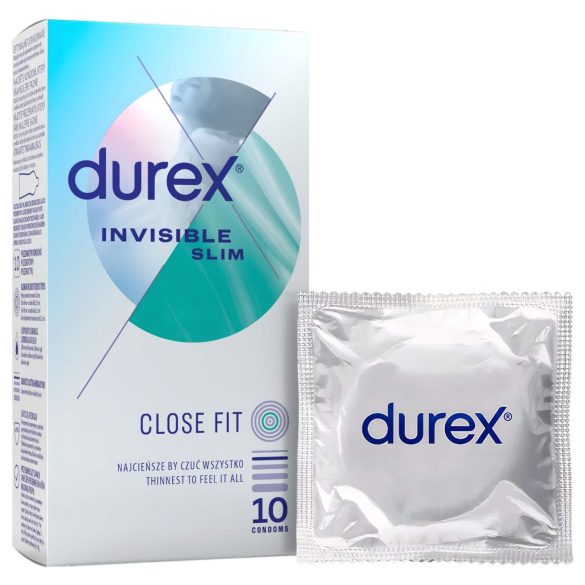 Durex Invisible Slim - preservativo ultradelgado (10 uds)