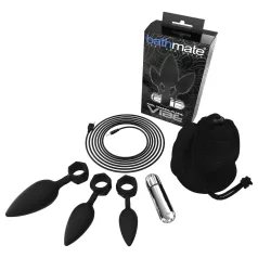  Bathmate Anal Training Plugs Vibe - juego de plugs anales vibradores (negro)