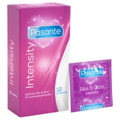 Pasante - preservativo estriado y con puntos (12 uds)