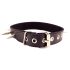 Rouge - Collar de cuero auténtico con tachuelas (negro)