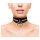 Rouge - collar de cuero genuino (negro)