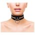 Rouge - collar de cuero genuino (negro)