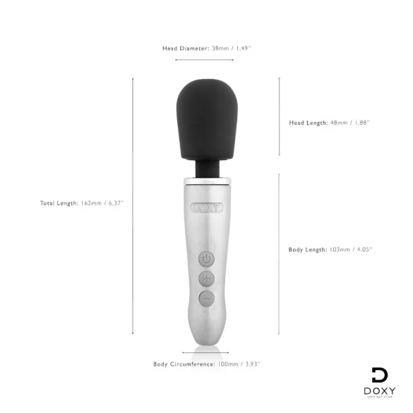 Doxy Go - masajeador vibrador recargable - plata