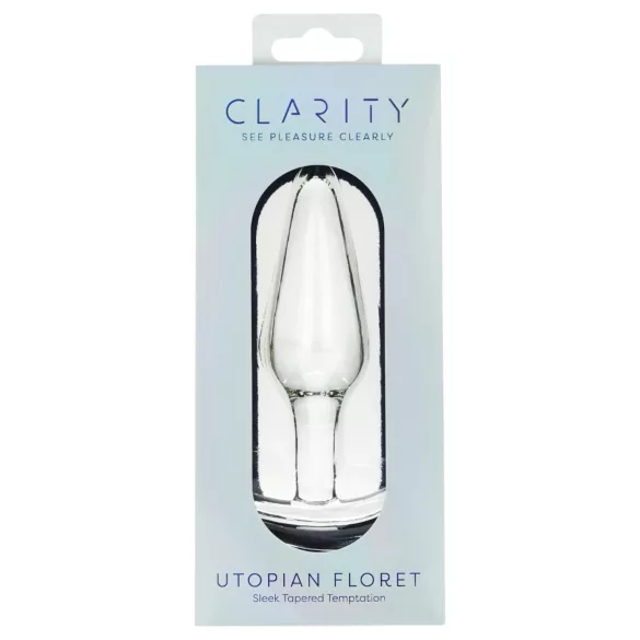 Clarity Utopian Floret - tapón anal de vidrio (transparente)