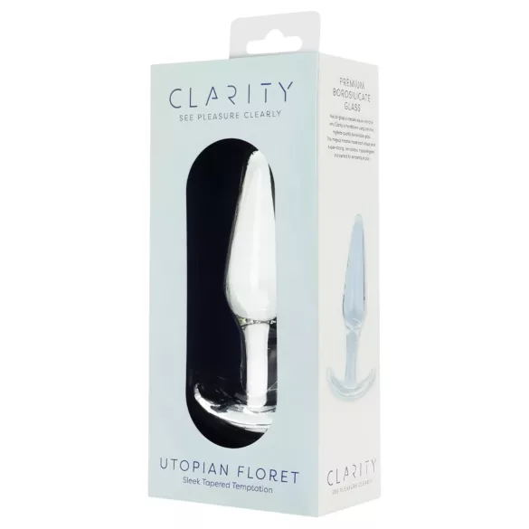 Clarity Utopian Floret - tapón anal de vidrio (transparente)