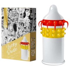   Egzo Lucky Dude - condón texturizado con protuberancias y tentáculos (1ud)