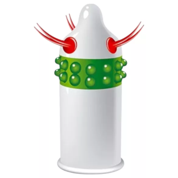 Egzo Uncle Bob - preservativo texturizado con púas y tentáculos - 1 unidad