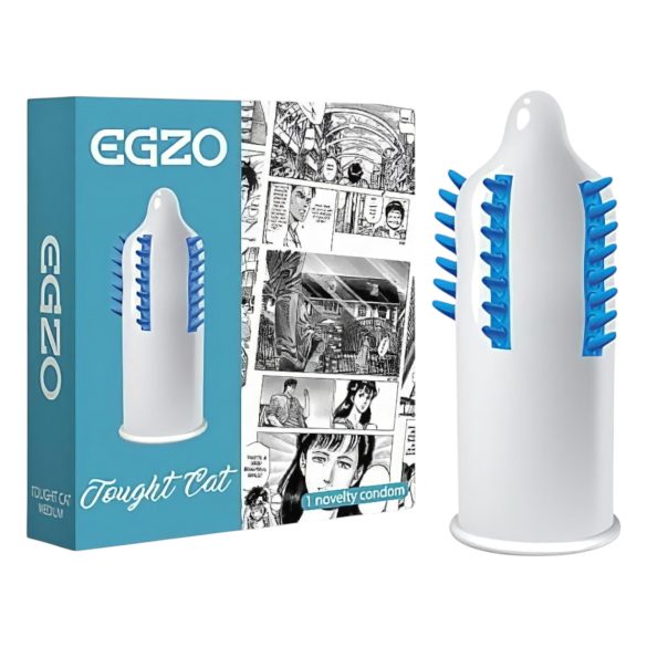 Egzo Tough Cat - condón texturizado con protuberancias (1 ud.)